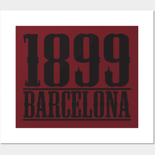 FC Barcelona 1899 Retro Football T-Shirt Wall Art by pugkung0073